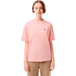 T-shirts Lacoste roses en coton Taille XS pour femme 