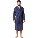 Peignoirs de bain Ladeheid bleues foncé en coton oeko-tex Taille XL look fashion pour homme en promo 