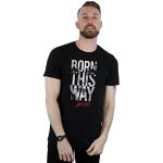 Lady Gaga Homme Born This Way Text T-Shirt Small Noir
