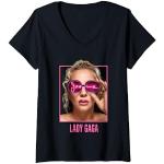 Lady Gaga Joanne Lunettes T-Shirt avec Col en V
