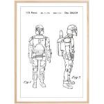 Bildverkstad Dessin de brevet - Star Wars - Boba Fett - Blanc Poster (40x50 cm)