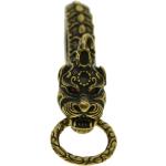 Porte-clés dorés en laiton à motif licornes fait main look asiatique 