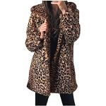 Vestes de ski Superdry marron à effet léopard en cuir synthétique imperméables respirantes à capuche à manches longues Taille L plus size look gothique pour femme 