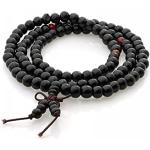 Bracelets de perles noirs en bois à perles inspirations zen look asiatique 