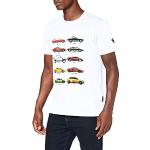 T-shirts Lamborghini blancs à motif voitures à manches courtes à manches courtes Taille S look fashion pour homme 