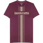 Lambretta Logo Stripe Hommes T-shirt SS5266-RAISIN