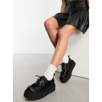 Chaussures casual Lamoda noires en caoutchouc à bouts ronds à lacets Pointure 41 look casual pour femme en promo 
