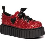 Chaussures Lamoda rouges en daim à paillettes en daim vegan Pointure 40 look fashion pour femme 