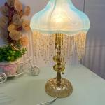 Lampes de table dorées en cristal 