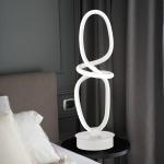 Lampes de table Etc-Shop blanches en aluminium avec télécommande 