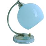 Lampes de table bleues en verre à motif USA milieu du siècle 