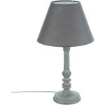 Lampe Leo grise, bois H36 cm
