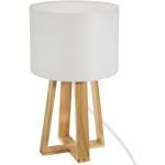 Lampe Molu , bois et blanc H35 cm