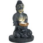 Lampes Etc-Shop gris argenté en plastique à motif Bouddha 
