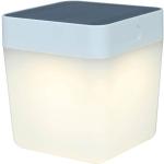 Lampe solaire table cube blanc