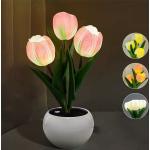 Lampes de table roses en céramique à motif fleurs modernes 