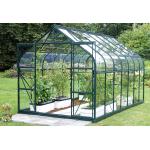 Serres de jardin vertes en verre de 10 à 15m² 