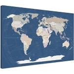 Autocollants gris en liège imprimé carte du monde 
