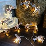 Guirlandes lumineuses blanches en métal à motif animaux 