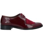 Chaussures de créateur Lanvin rouge bordeaux en cuir en cuir à talons carrés à lacets Pointure 37 pour femme 