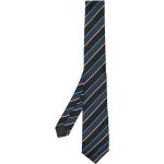 Cravates en soie de créateur Lanvin noires à rayures à motif papillons Tailles uniques pour homme 