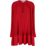 Robes évasées de créateur Lanvin rouges à manches longues à col rond Taille XS pour femme 