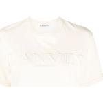 T-shirts de créateur Lanvin blancs en jersey à manches courtes pour femme 