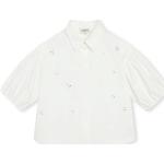 Blouses Lanvin blancs cassés en popeline à strass de créateur Taille 14 ans classiques pour fille de la boutique en ligne Farfetch.com 