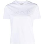 T-shirts de créateur Lanvin blancs en jersey bio éco-responsable à manches courtes pour femme 