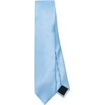 Cravates de créateur Lanvin bleu ciel en satin à motif papillons Tailles uniques pour homme 
