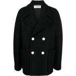 Manteaux en laine de créateur Lanvin noirs en viscose à manches longues Taille XXL pour homme en promo 