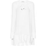 Robes de créateur Lanvin blanches à manches longues à manches longues à col en V Taille XS pour femme 