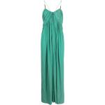 Lanvin robe longue drapée à design sans manches - Vert