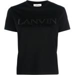 T-shirts de créateur Lanvin noirs en jersey à manches courtes pour femme 