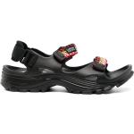 Sandales de créateur Lanvin noires en caoutchouc à bouts ouverts à scratchs Pointure 41 pour homme en promo 