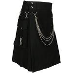 Jupes écossaises noires à carreaux Taille 3 XL look fashion pour femme 
