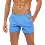 Boxers en microfibre bleus à effet léopard en coton Taille XL plus size look fashion pour homme 