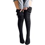 Chaussettes noires à paillettes de foot Tailles uniques look fashion pour femme 