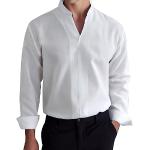 Chemises blancs cassés à carreaux en velours sans repassage stretch à manches courtes à col américain Taille 3 XL look casual pour homme en promo 