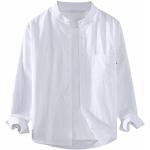 Chemises oxford de mariage blanches à carreaux en velours stretch à manches longues col cassé Taille XL classiques pour homme 