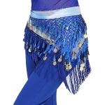 Danses orientales bleus saphir à sequins Tailles uniques look fashion pour femme 