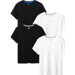 T-shirts à manches courtes blancs en coton enfant en lot de 4 look fashion en promo 