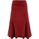 Jupes évasées saison été rouges midi Taille XL look casual pour femme en promo 