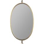 Miroirs ovales White Label blancs en métal rustiques 