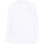 Chemises LARDINI blanches en lin à manches longues classiques pour homme en promo 
