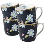 Laura Ashley Set/4 mugs 10 oz Midnight Uni in giftbox Heritage Collectables