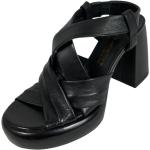 Sandales à talons Laura Bellariva noires en cuir Pointure 39 avec un talon entre 3 et 5cm pour femme 