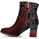 Low boots Laura Vita rouges Pointure 40 look fashion pour femme 