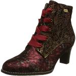 Low boots Laura Vita lie de vin en cuir Pointure 35 look fashion pour femme en promo 