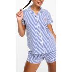 Pyjashorts de créateur Ralph Lauren Lauren by Ralph Lauren bleus à rayures à motif fleurs Taille XS classiques pour femme en promo 